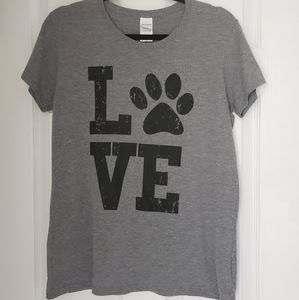 3/$20 Paw print tee